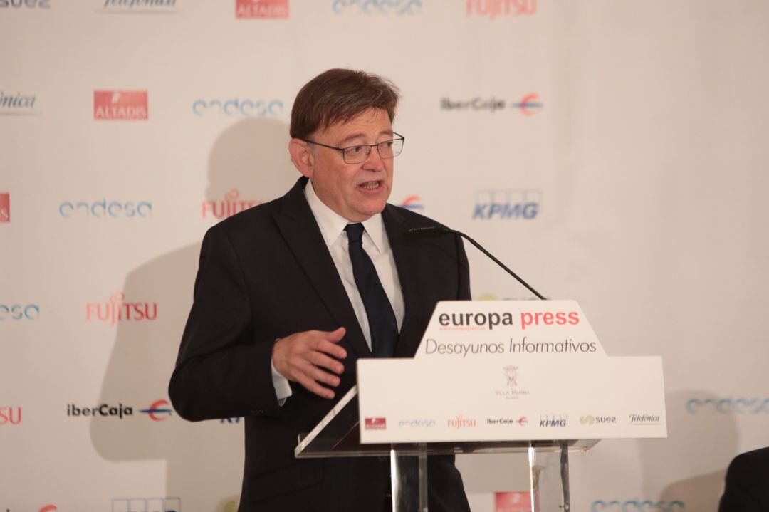 El president Ximo Puig ha participado esta mañana en unos desayunos informativos en Madrid.