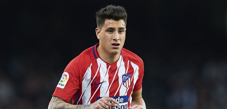 José Giménez durante un encuentro con el Atlético de Madrid.