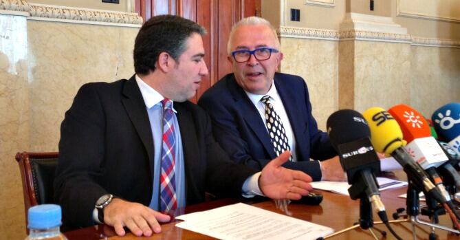 José Sánchez Maldonado en su última comparecencia pública como presidente de la Autoridad Portuaria