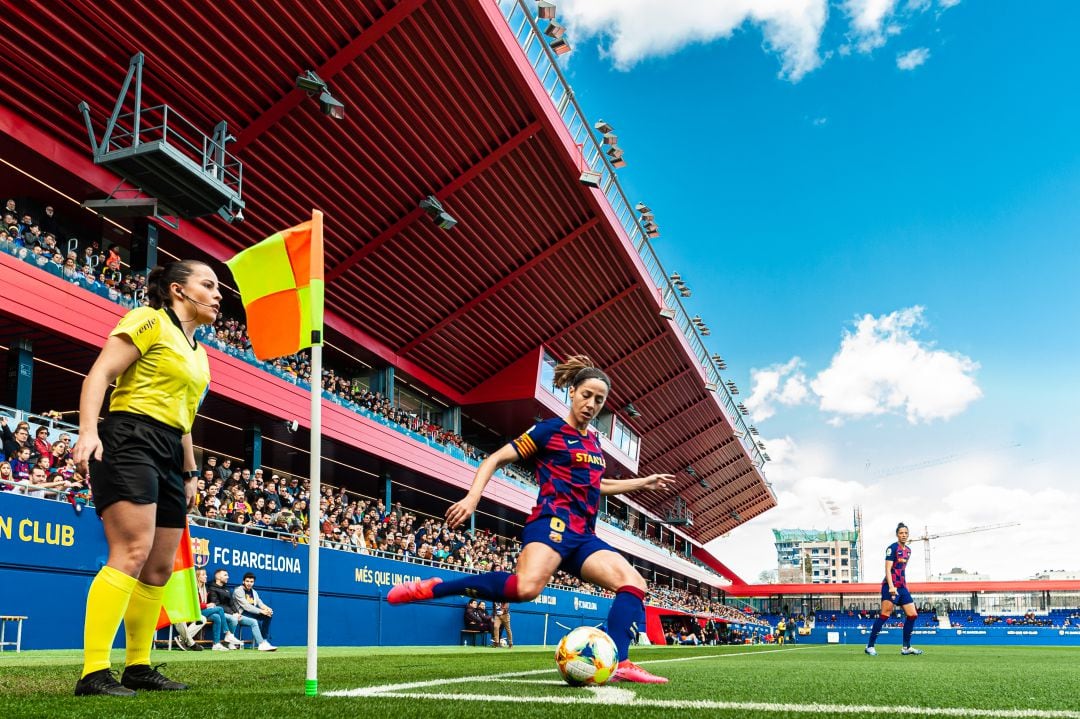 Un partido del equipo femenino del FC Barcelona.