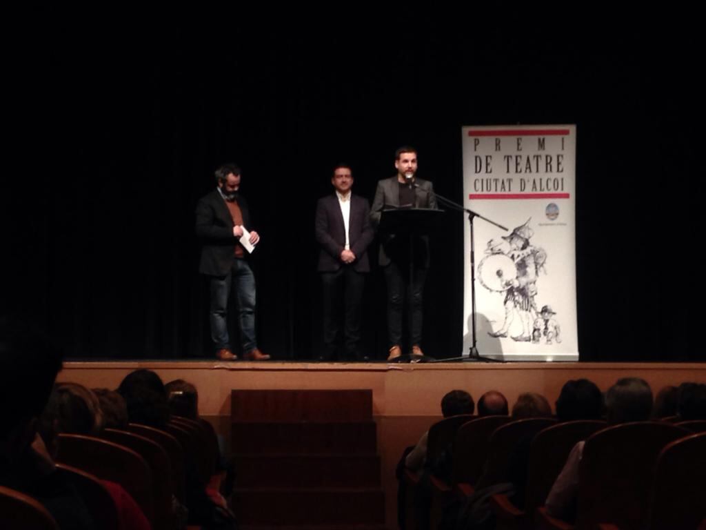 Una imagen de archivo de la entrega del Premi de Teatre Ciutat d&#039;Alcoi en el Teatre Calderón.