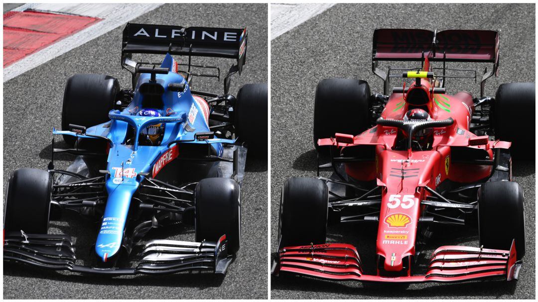 Fernando Alonso y Carlos Sainz en los test de Bahréin