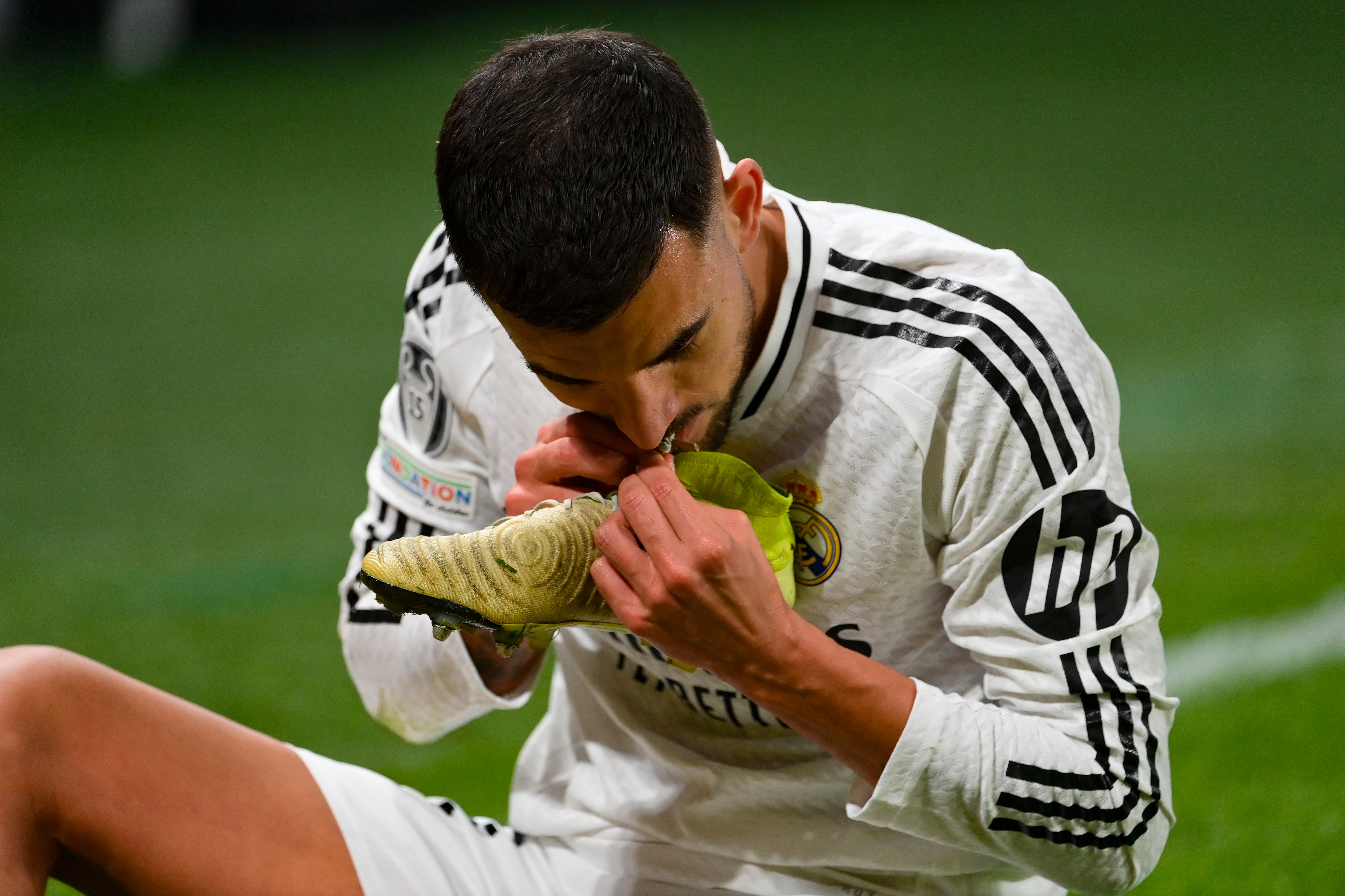 Dani Ceballos, durante el partido de Champions League entre Atalanta y Real Madrid