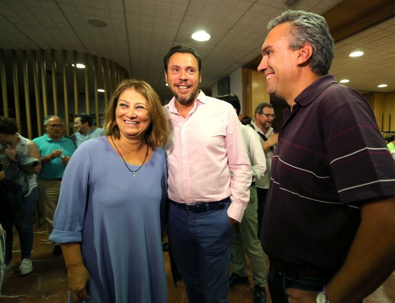 Teresa López, Óscar Puente y Javier Izquierdo en el último Congreso