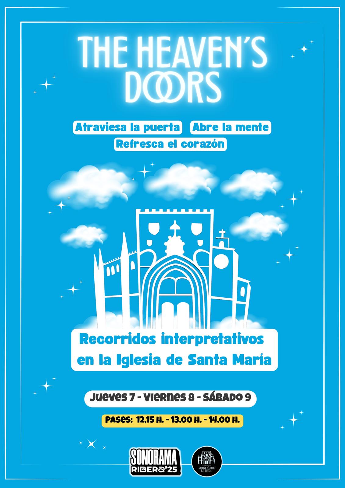 Cartel de la II edición de "The Heaven's Doors" en la iglesia de Santa María de Aranda durante Sonorama Ribera 2025