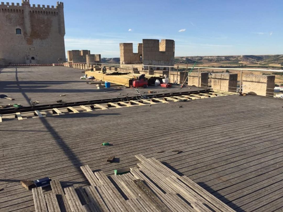 Las obras en el Castillo de Peñafiel.