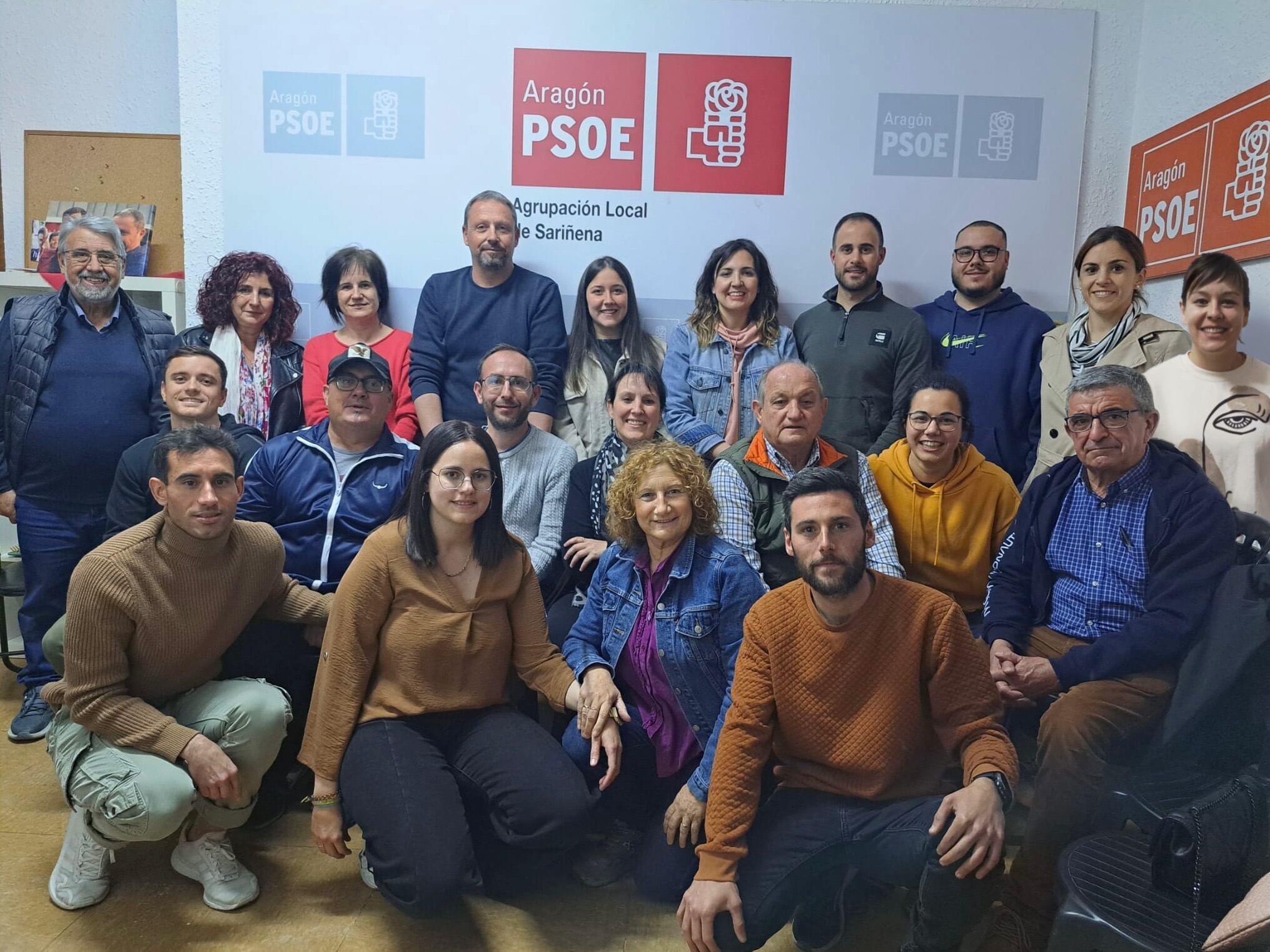 Componentes del PSOE en Sariñena