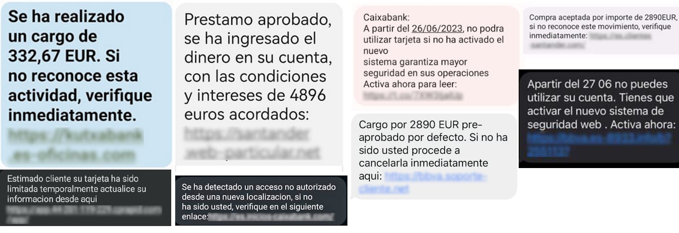 Algunas de las estafas identificadas por el Incibe.