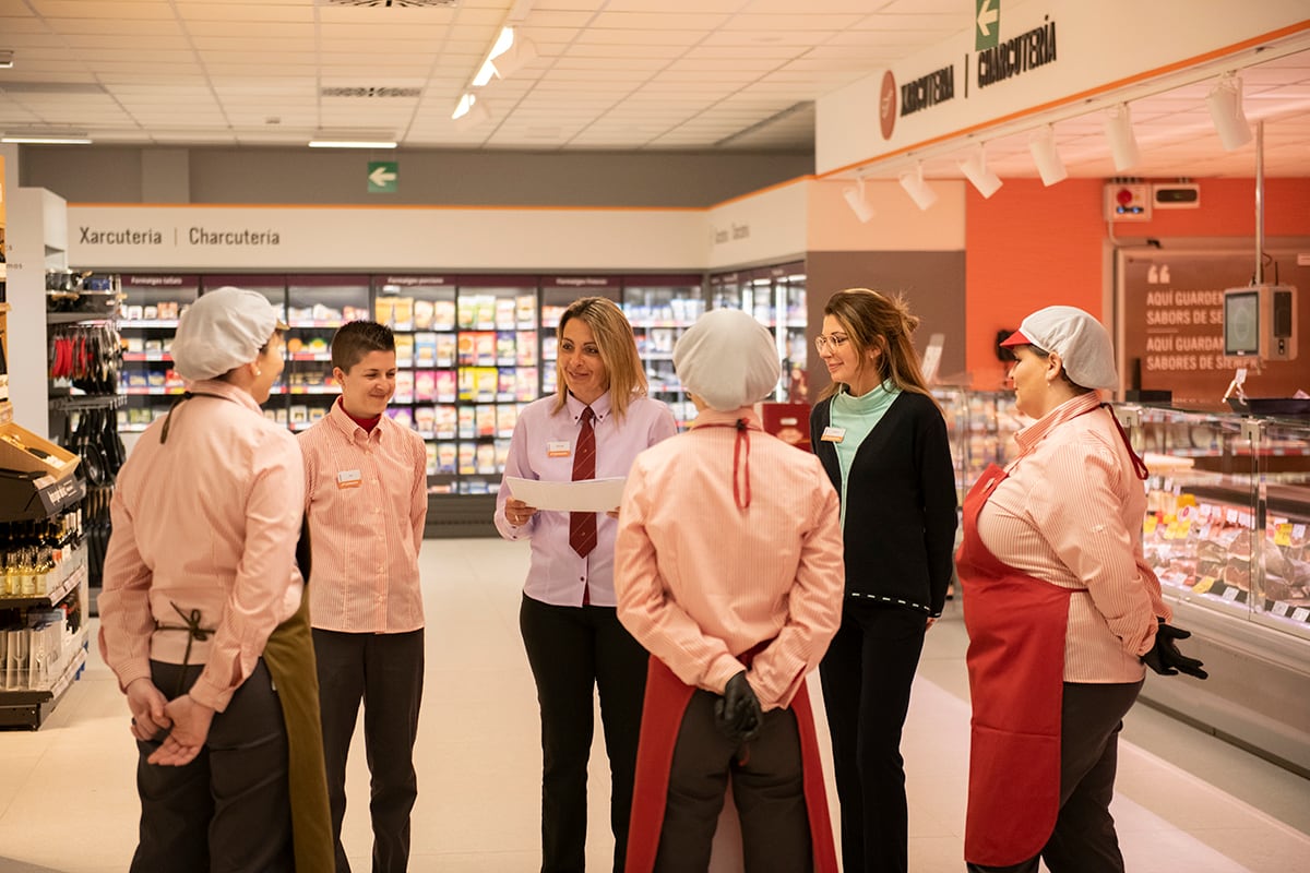 Trabajadoras de la tienda Consum de Calonge