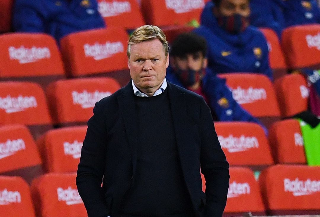 Koeman, durante el partido contra la Real Sociedad. 