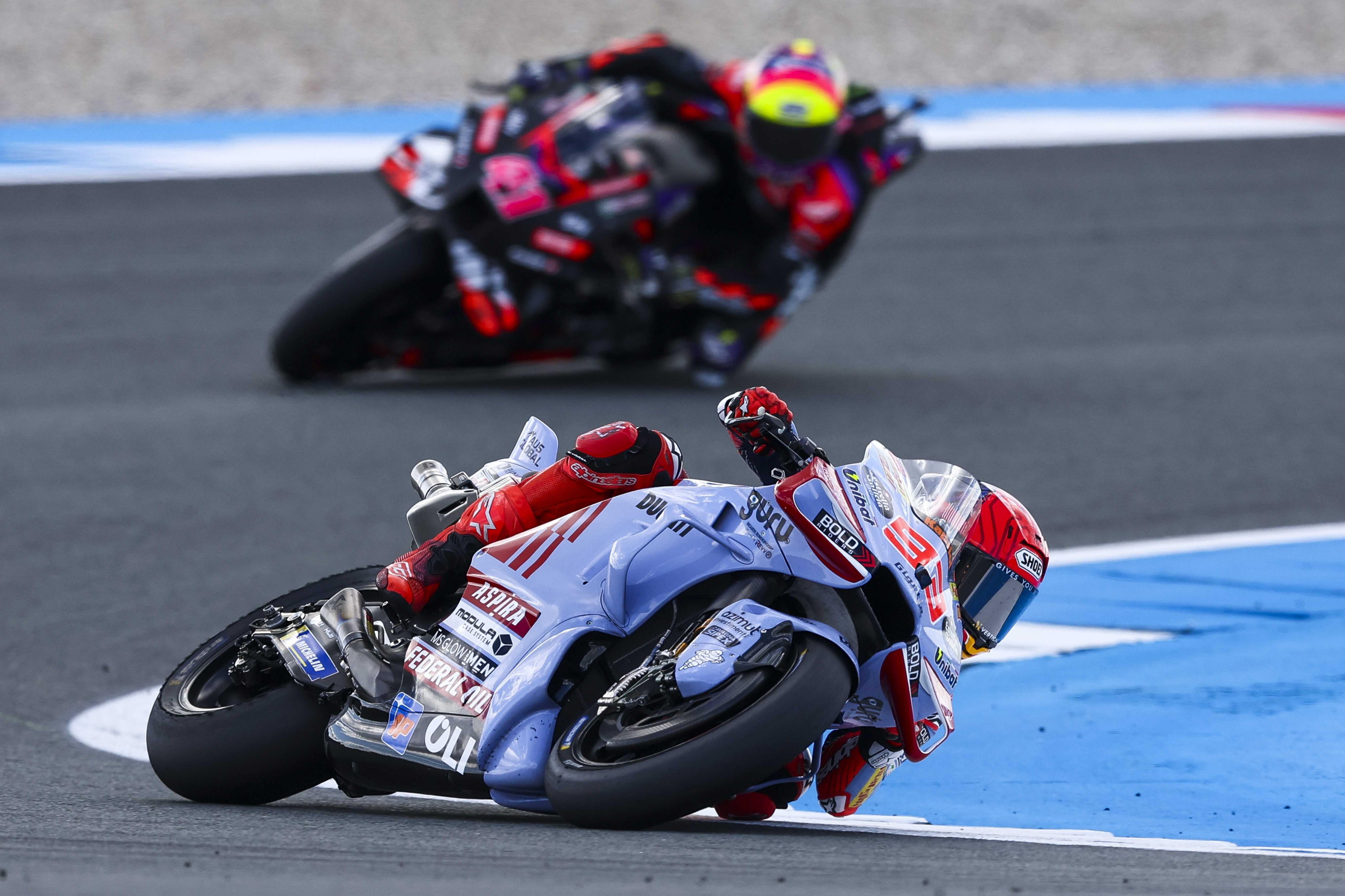 Marc Márquez en el circuito TT de Assen durante una de las sesiones de entrenamiento