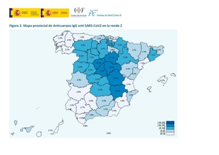 Mapa del estudio de seroprevalencia.