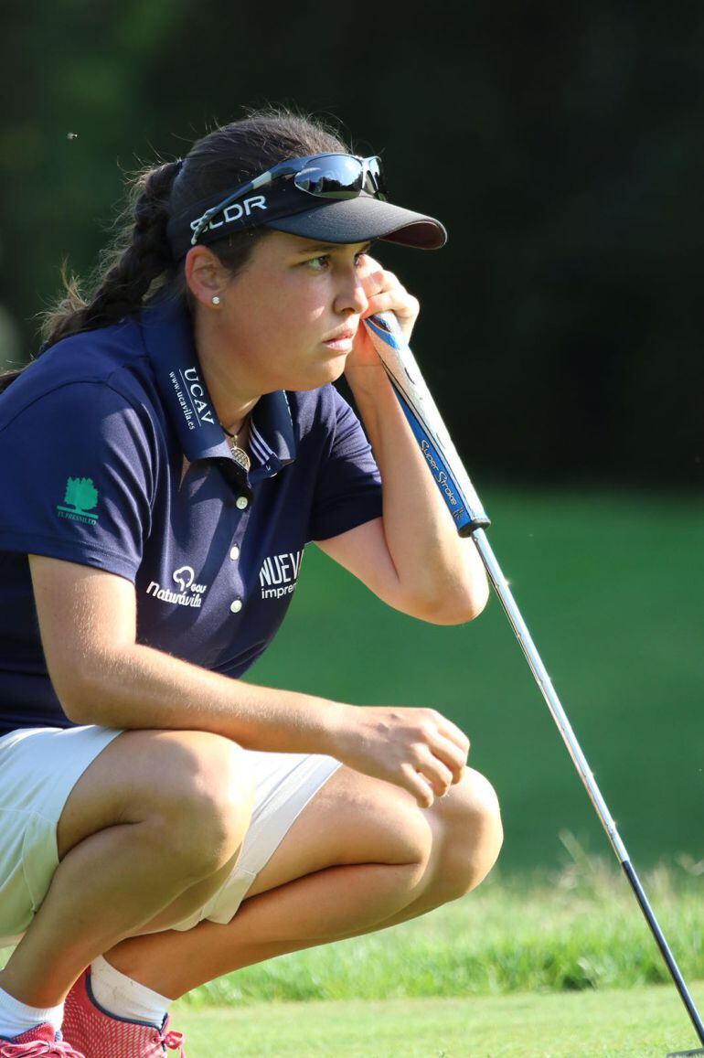 Marta Muñoz, durante la última prueba del Santander Golf Tour