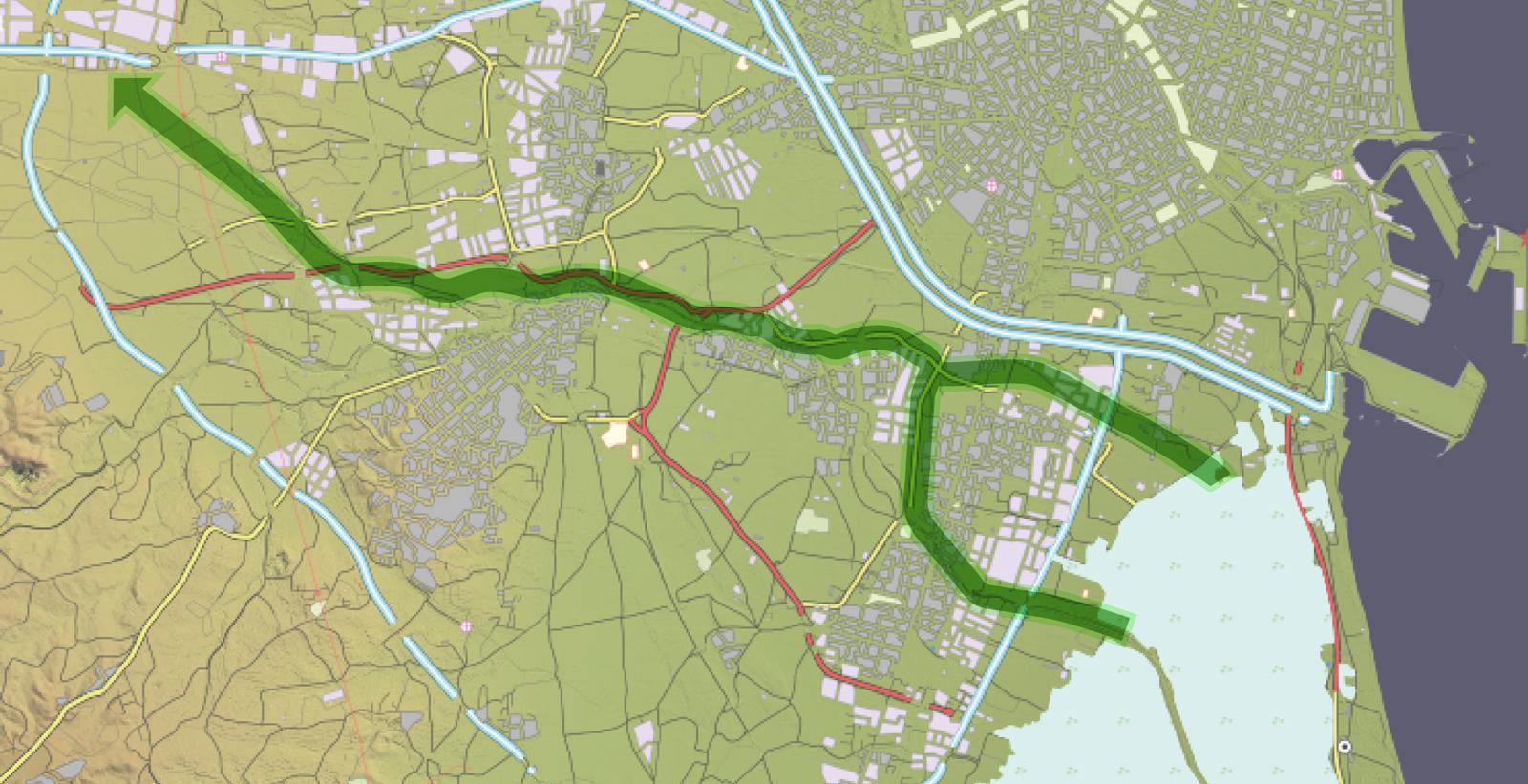 Tramo sur del gran parque metropolitano antiriadas