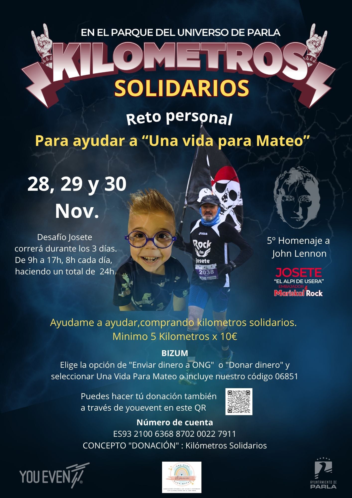 Cartel carrera solidaria Mateo en Parla