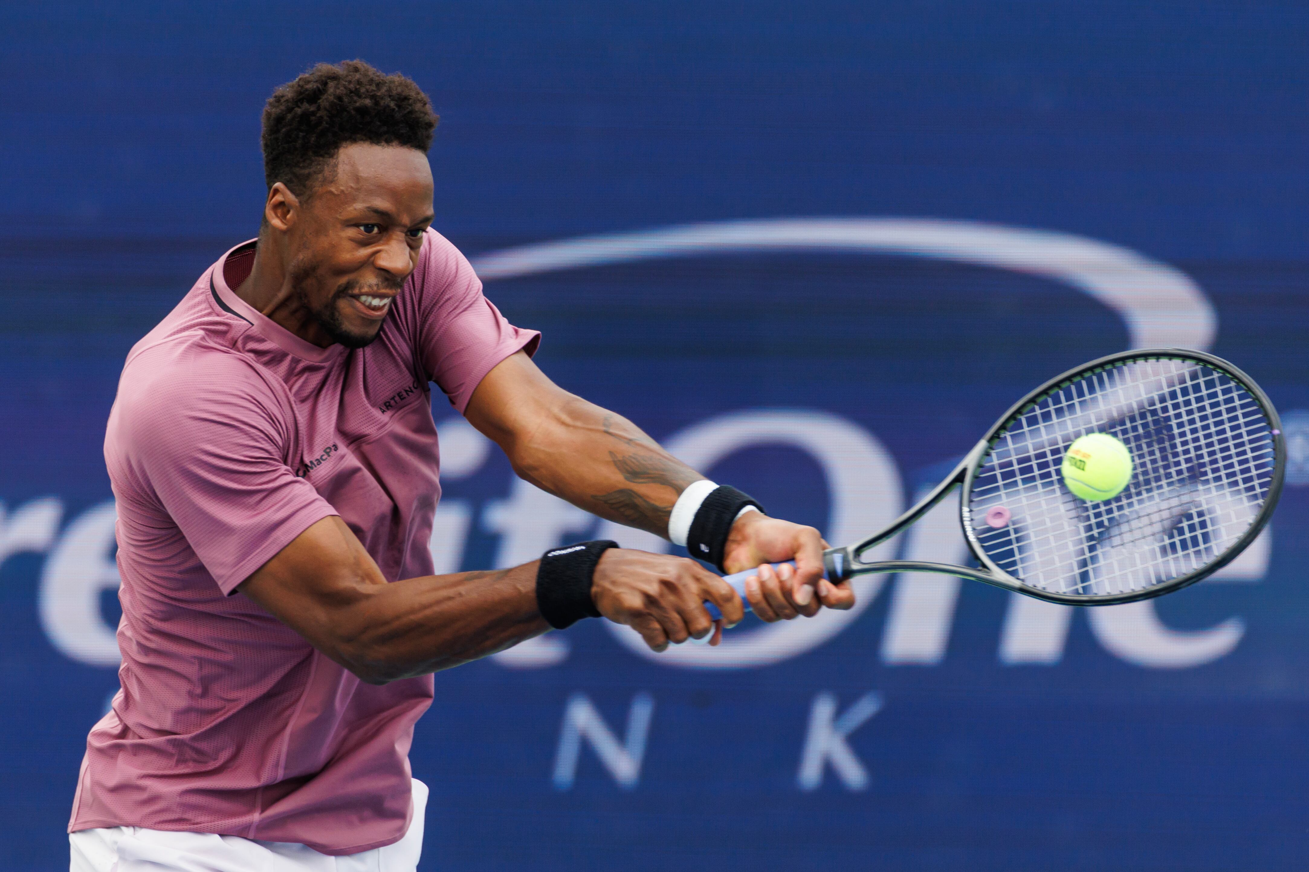 Gael Monfils, durante el partido en el que venció a Carlos Alcaraz en Cincinnati