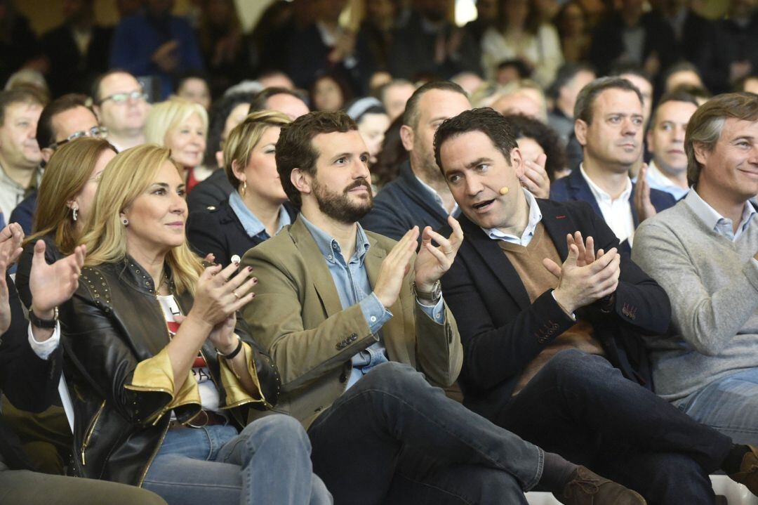 Teodoro García Egea junto al presidente del PP, Pablo Casado 
 JAVIER CARRIÓN
 