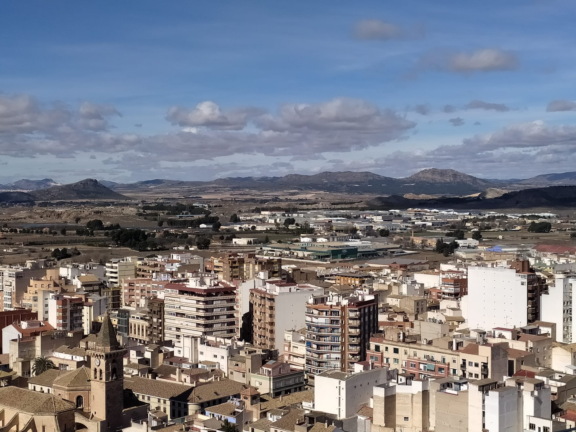 Panorámica de Villena desde el Castillo