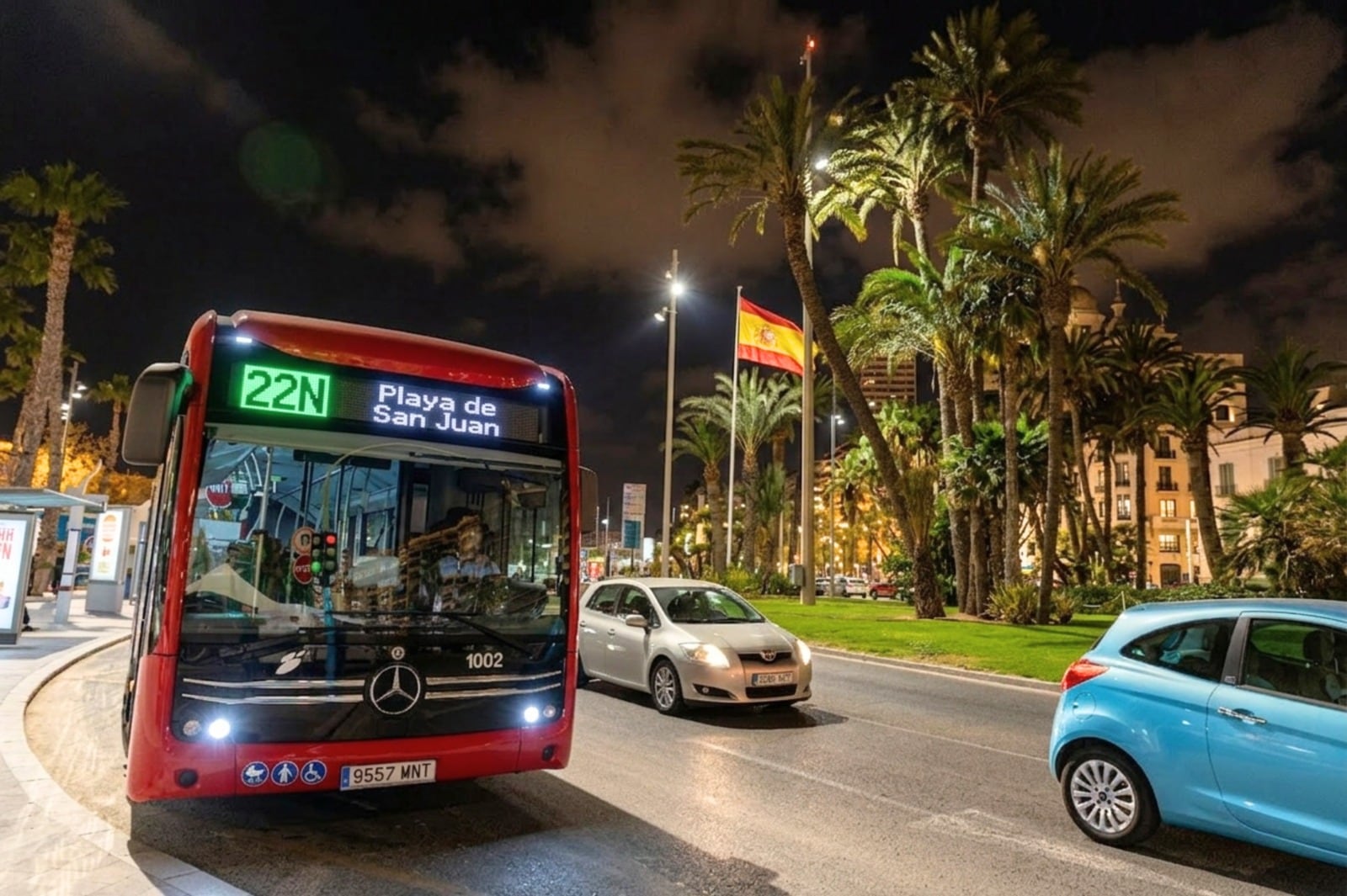 Línea nocturna de autobús urbano de Alicante 22N