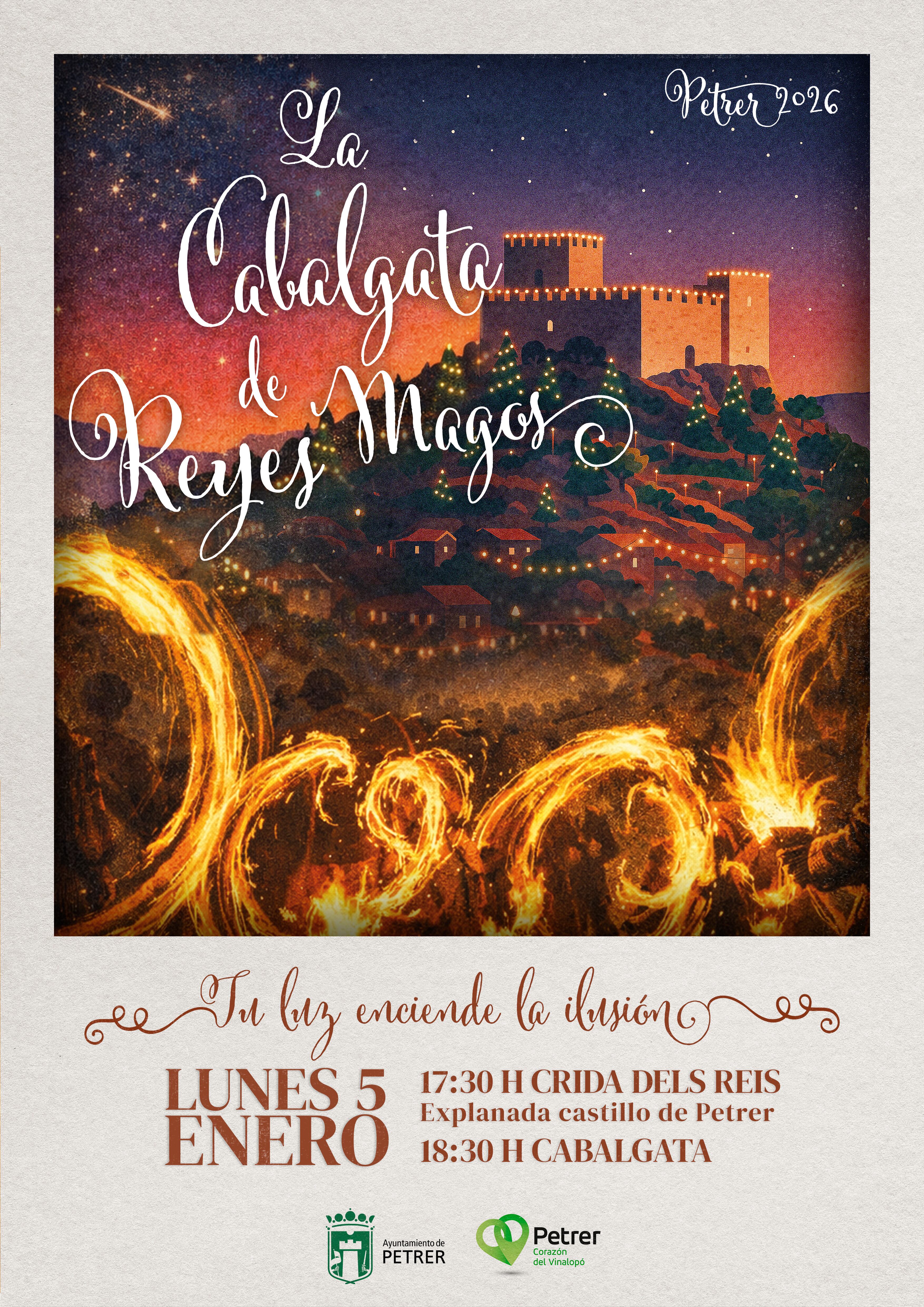 Cartel de la Cabalgata de Reyes Petrer 2026