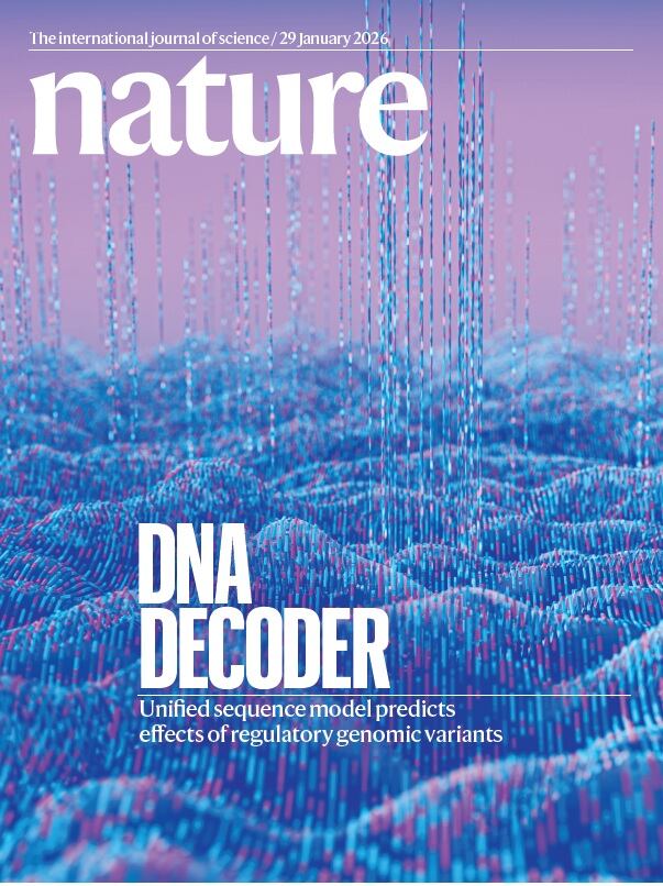 Portada de Nature de hoy con la presentación de Alphagenome de GoogleDeepmind