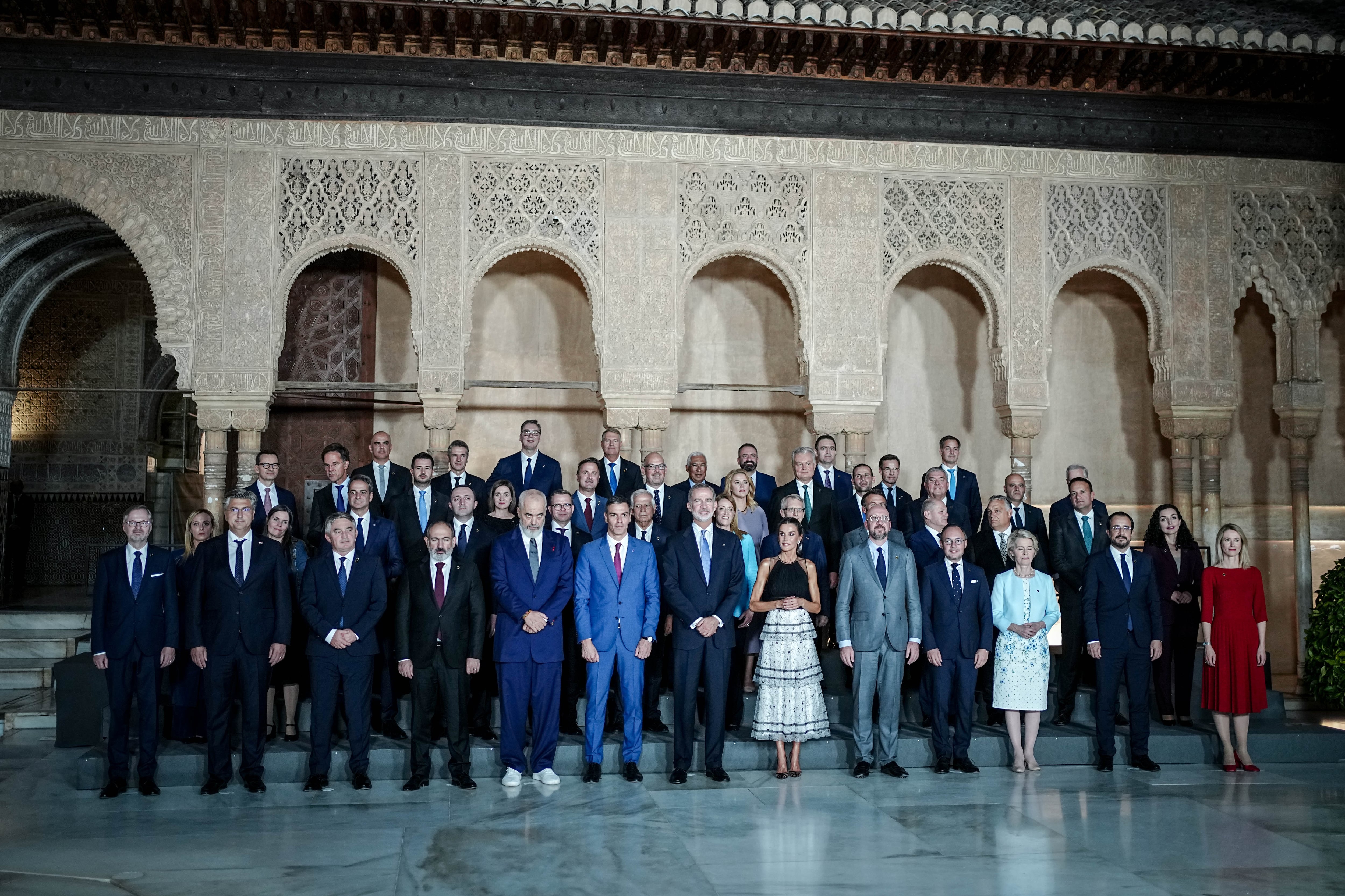 La Alhambra acoge a los líderes europeos en la cumbre de la Comunidad Política Europea de Granada