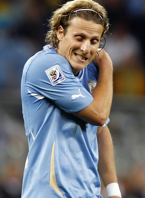 Diego Forlán, delantero de la selección uruguaya