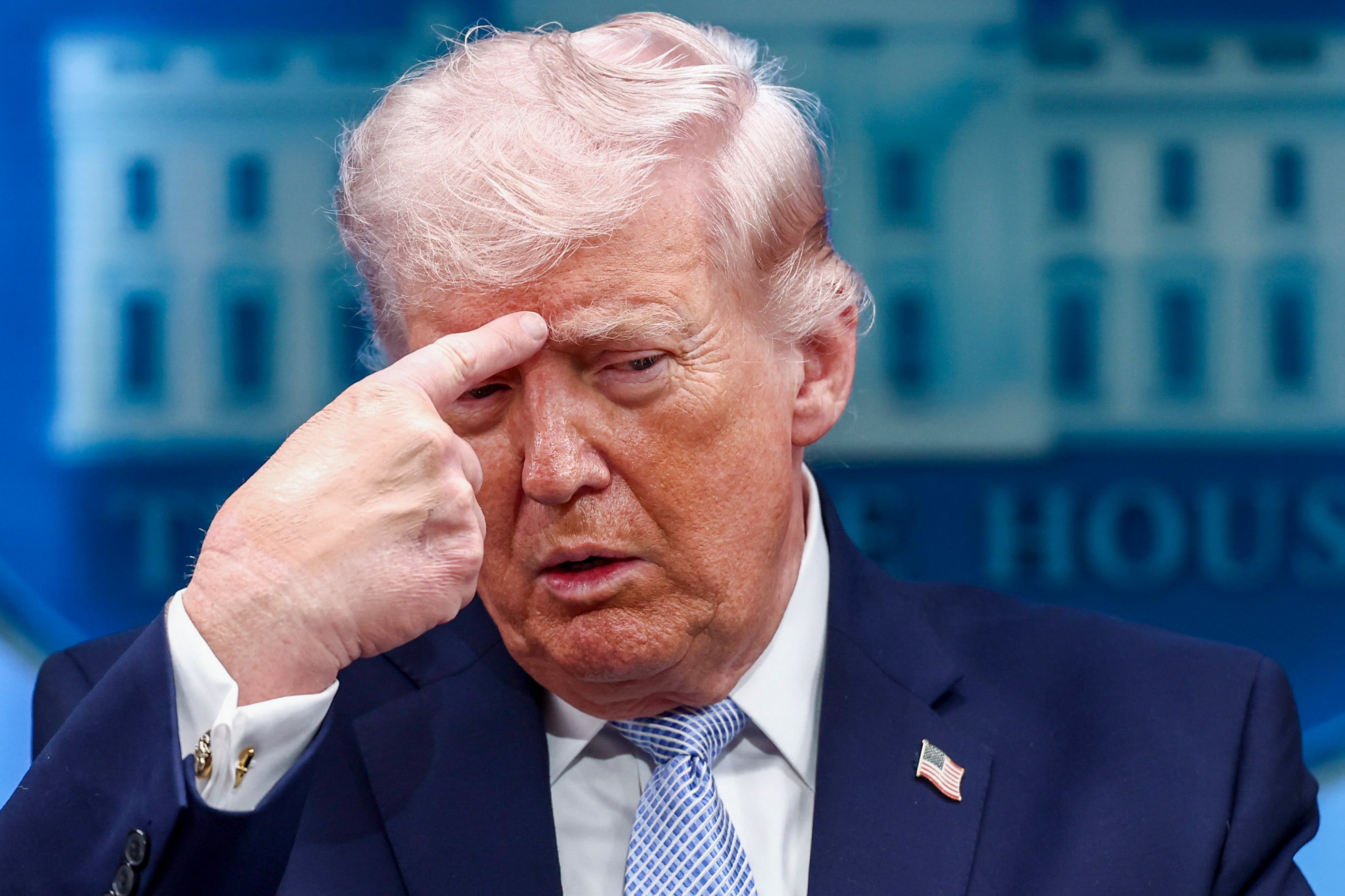 El presidente de EEUU, Donald Trump, durante su última comparecencia desde la Casa Blanca 