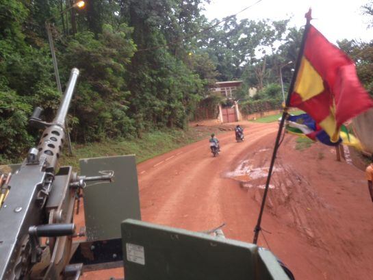 Durante la patrulla por la capital de República Centroafricana