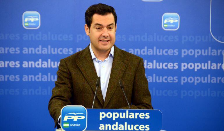 Juan Manuel Moreno Bonilla, presidente del PP Andaluz y candidato de esta formación a presidir la Junta de Andalucía