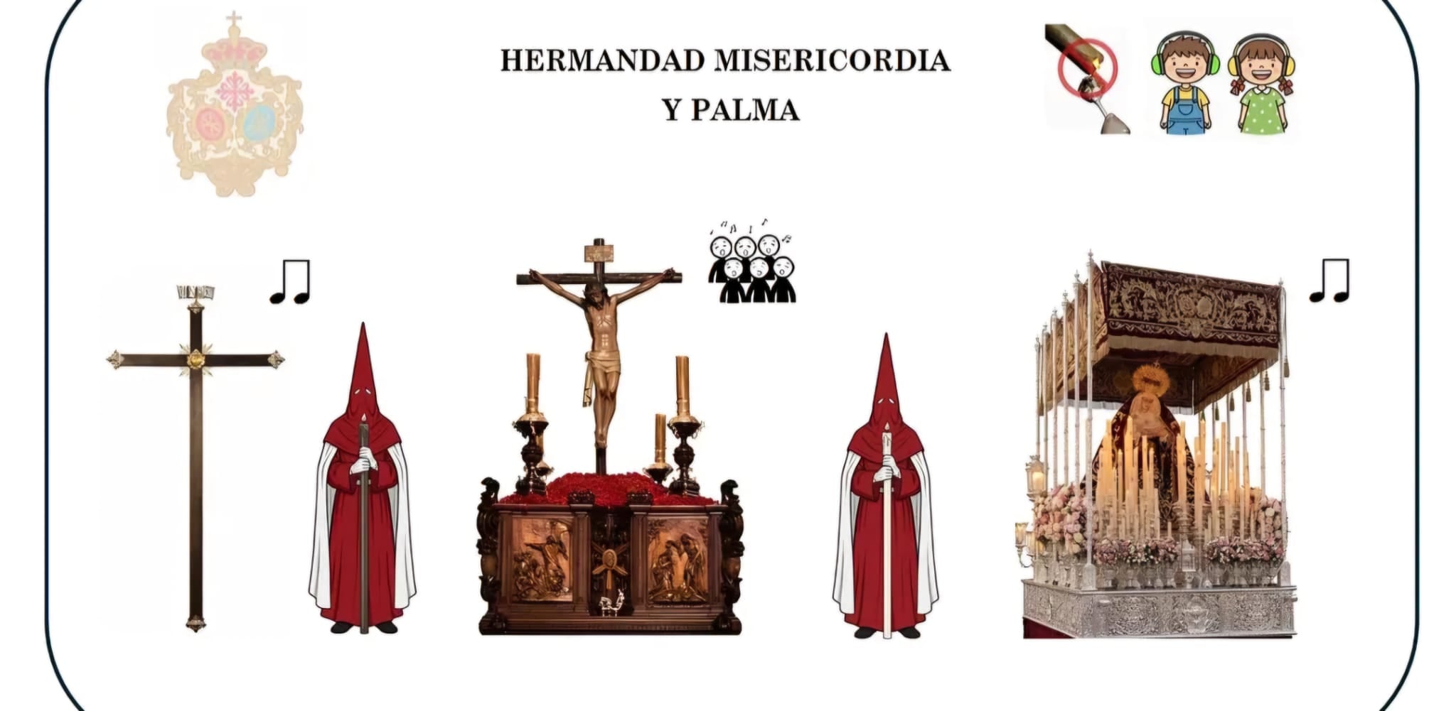 Uno de los pictogramas que aparece en la guía inclusiva de la Semana Santa de Jerez