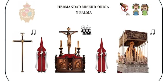 Uno de los pictogramas que aparece en la guía inclusiva de la Semana Santa de Jerez