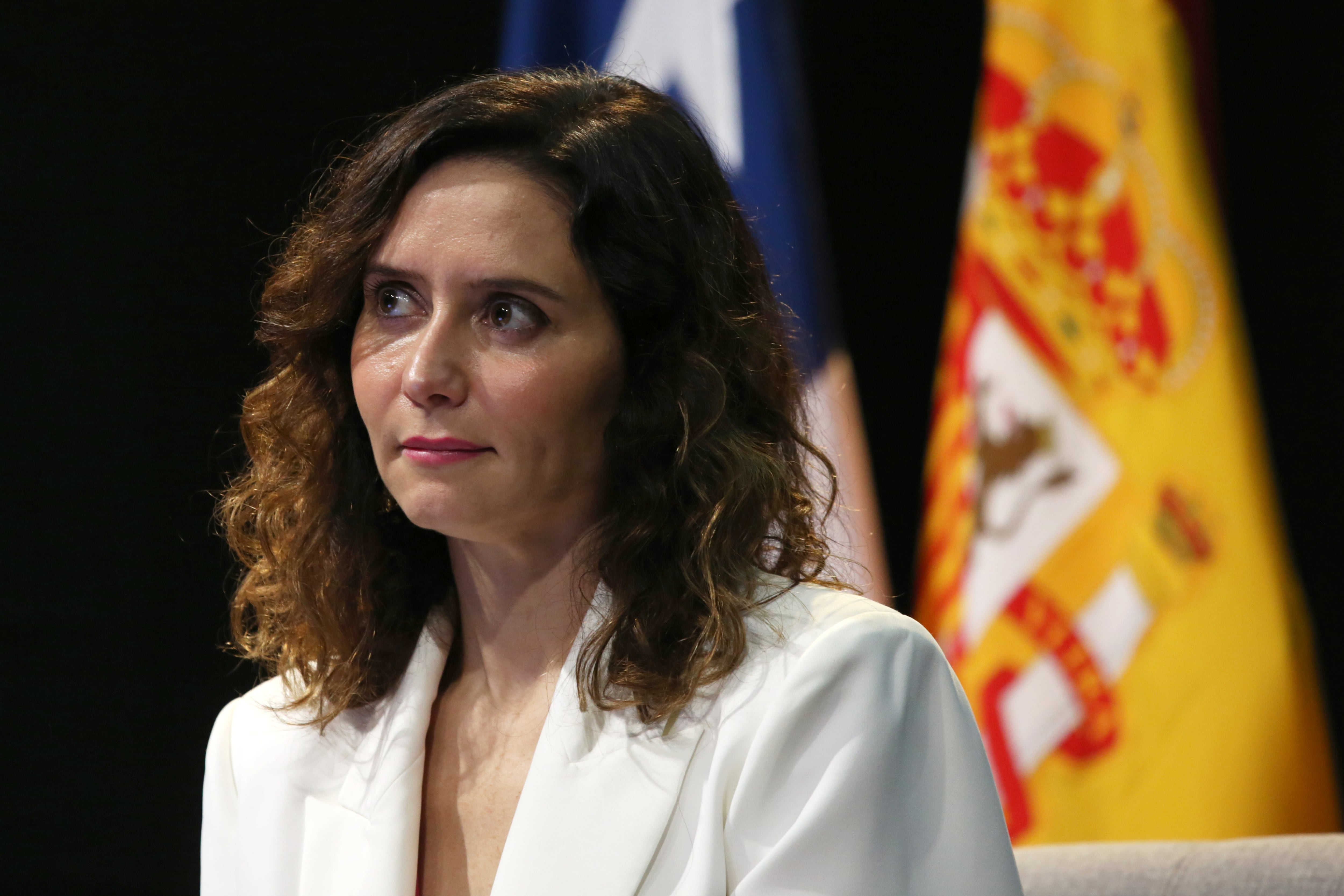 La presidenta de la Comunidad de Madrid (España), Isabel Díaz Ayuso, en un acto institucional