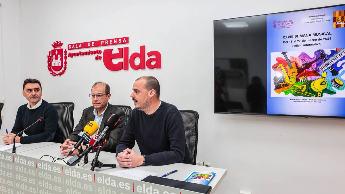 Elda presenta la XXVIII edición de la Semana Musical con la participación de 125 músicos