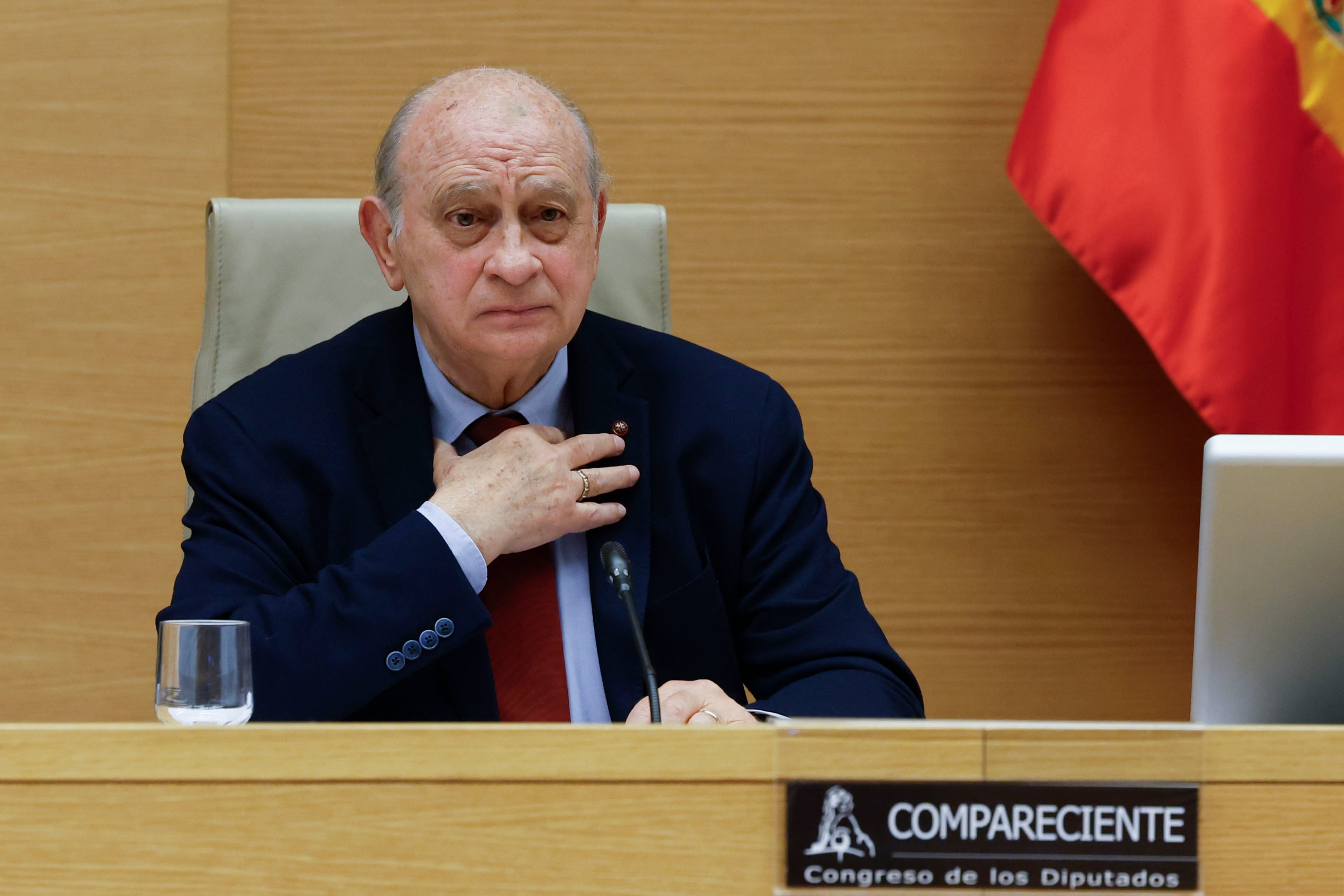 El exministro del Interior Jorge Fernández Díaz, comparece en la comisión de investigación del Congreso sobre la llamada operación Cataluña