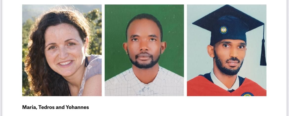 María, Tedros y Yohannes, los tres cooperantes de MSF asesinados por el ejército de Etiopía.