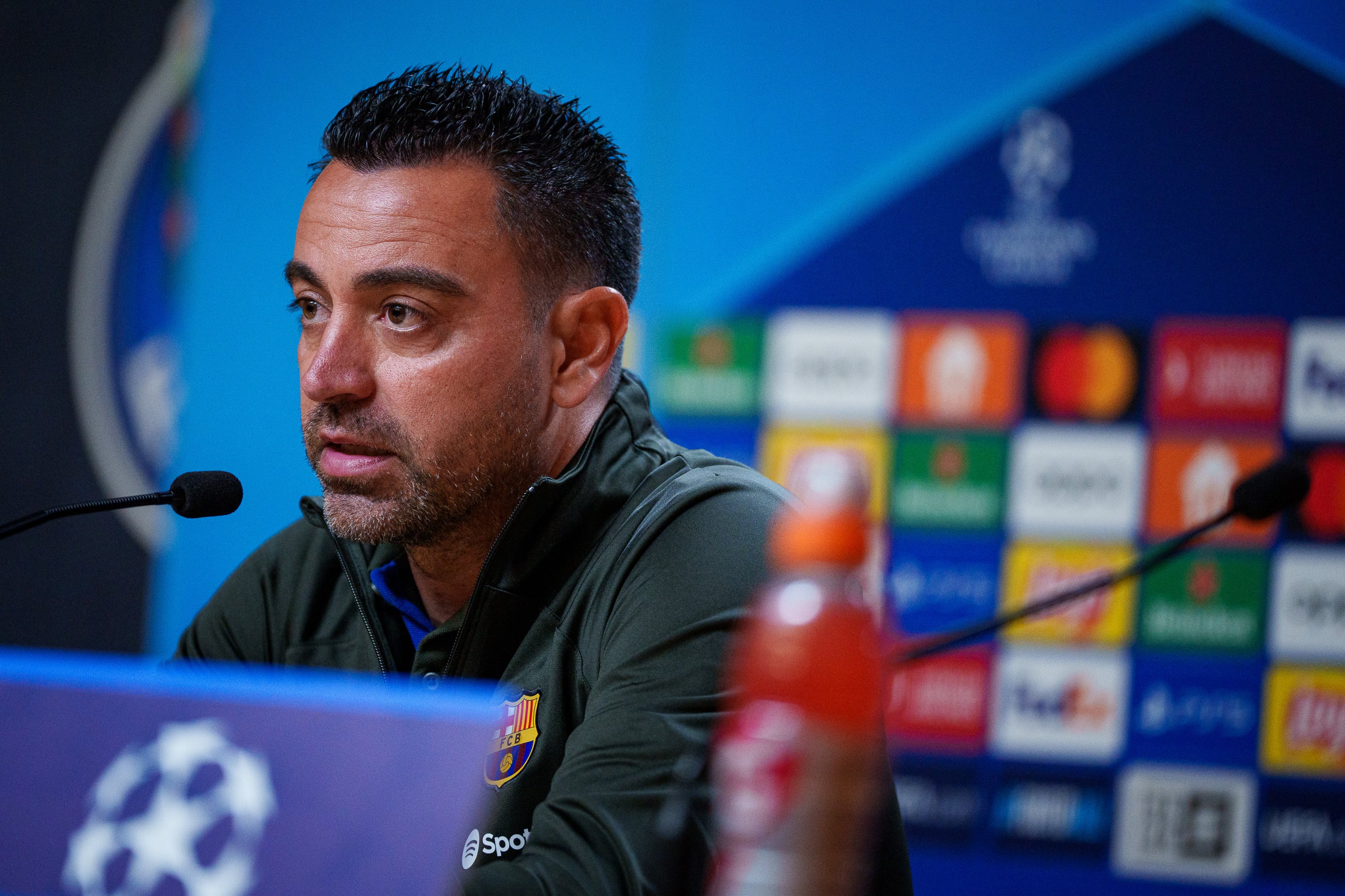 Xavi Hernández, entrenador del FC Barcelona, en ruerda de premsa