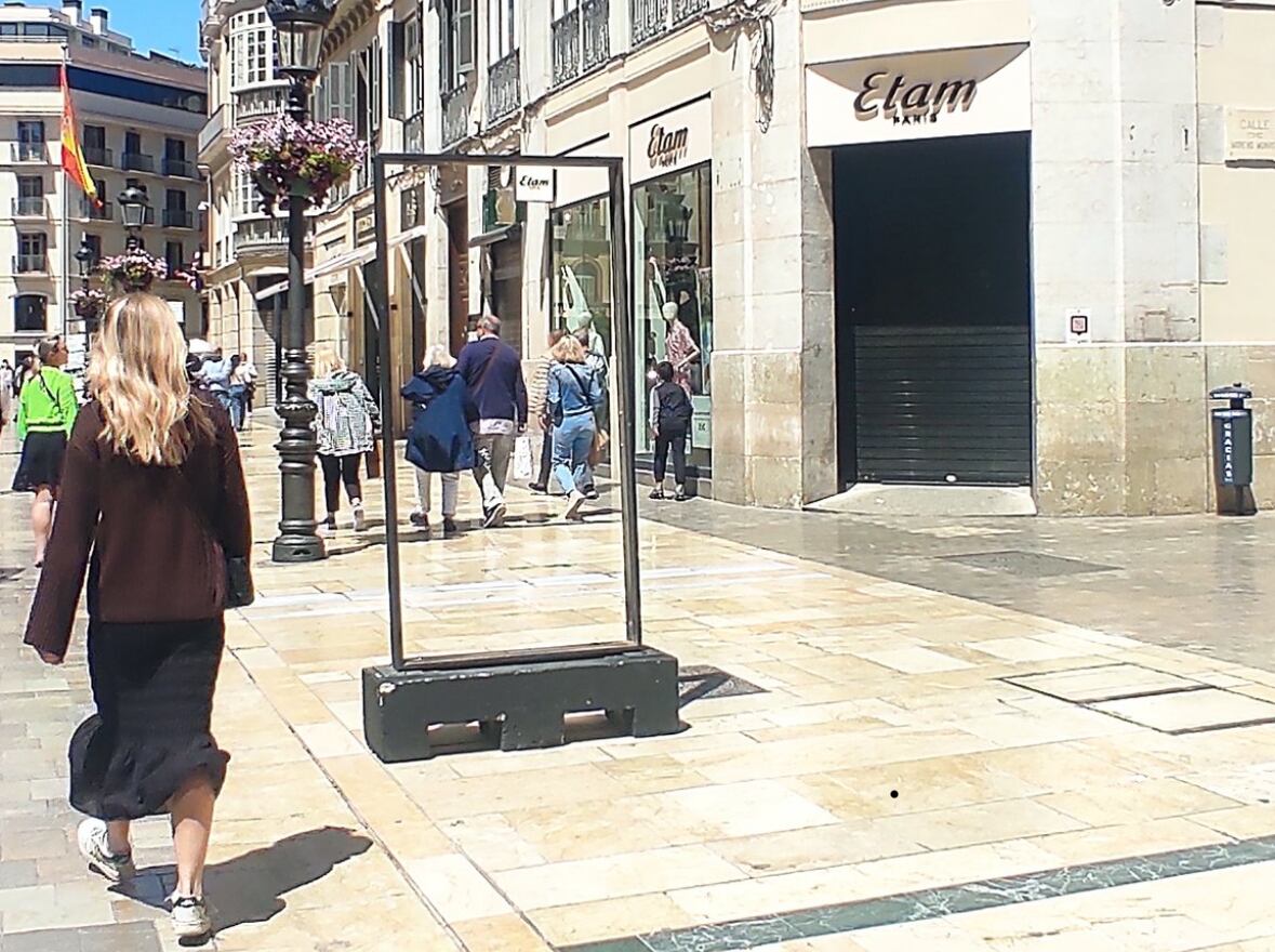 Así ha quedado parte de la muestra en la calle Larios de Málaga