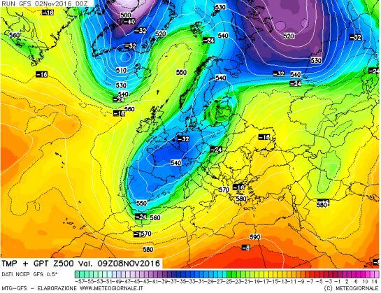 Llegada de ola de frio a la Peninsula Iberica