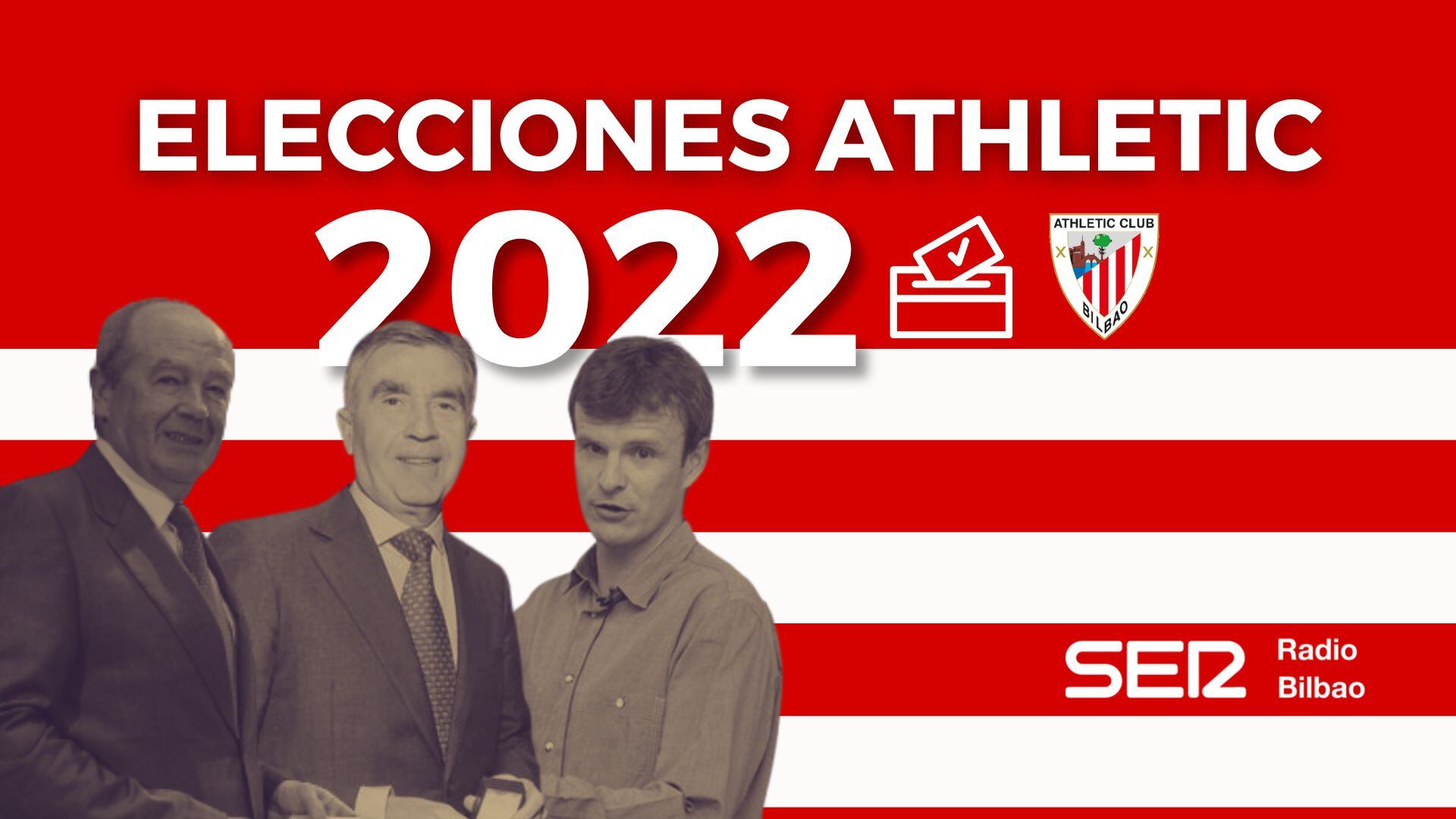 Los tres candidatos a la presidencia del Athletic Club