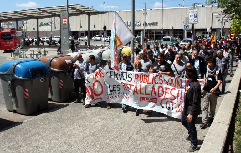Vaguistes a la ciutat de Girona.
