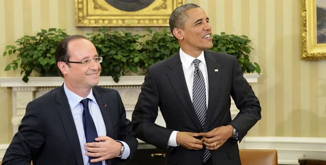 Obama y Hollande, durante su reunión en la Casa Blanca