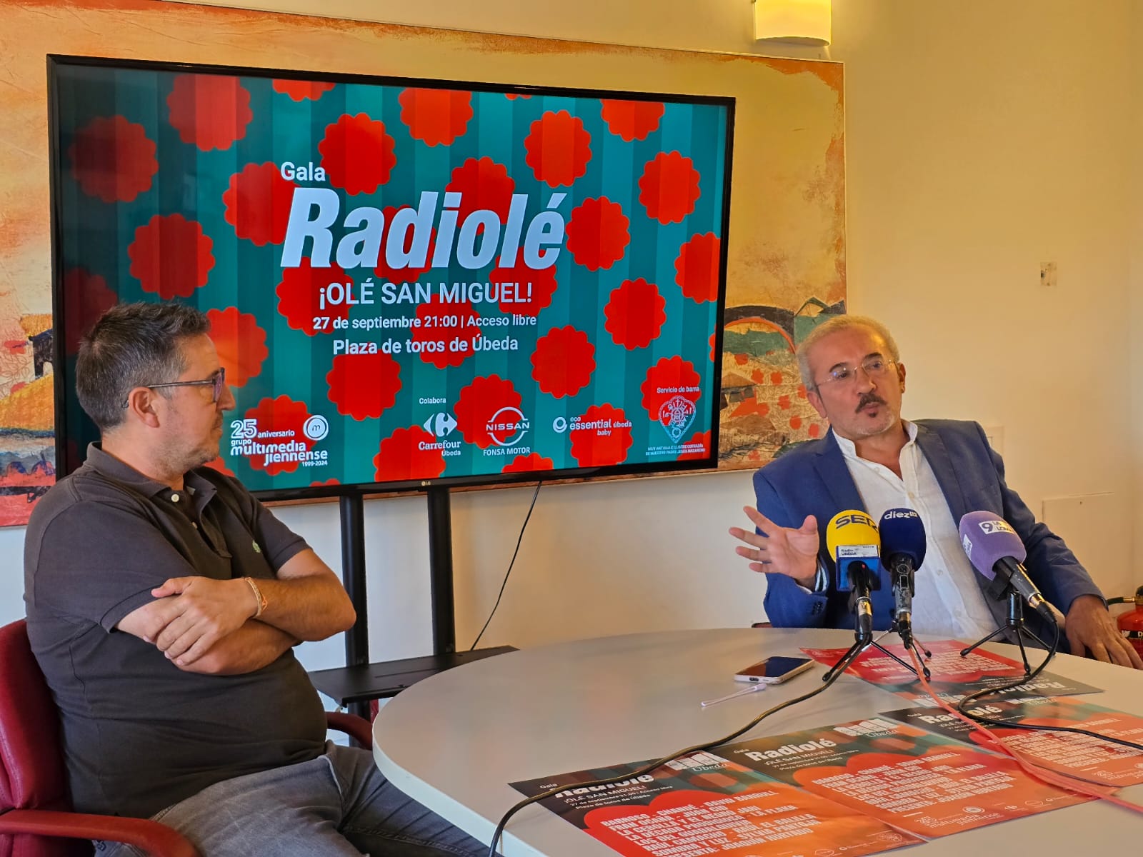 Jerónimo García y Manuel Expósito, en la presentación de la Gala Radiolé Úbeda.