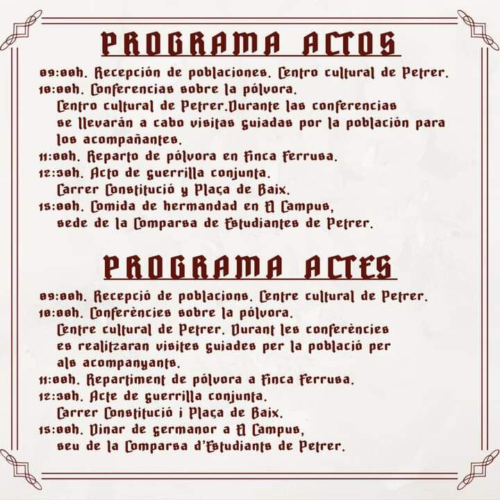 A las 12:30 horas está previsto el acto de guerrilla conjunta que será a lo largo de la calle Constitución para finalizar en la Plaça de Baix.