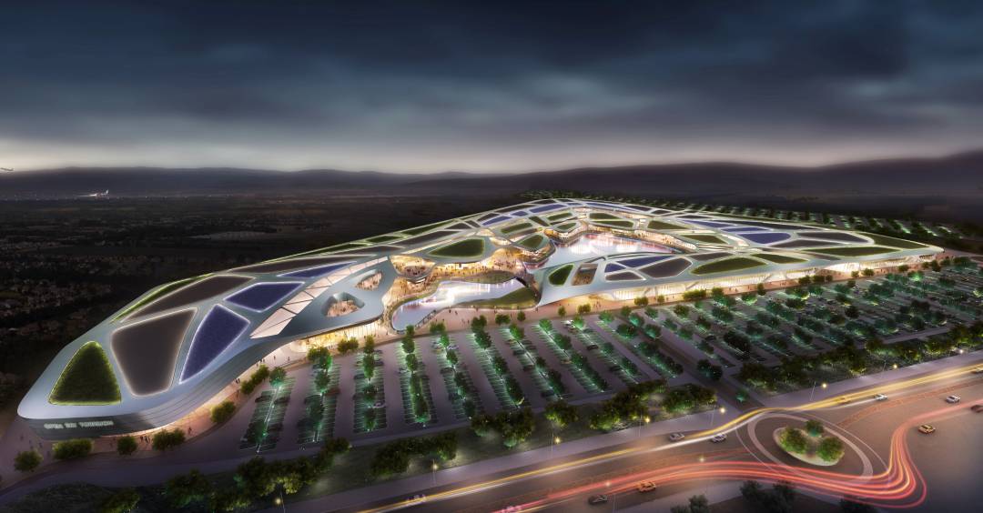 Recreación del Open Sky, el gran centro comercial y de ocio de Torrejón de Ardoz.