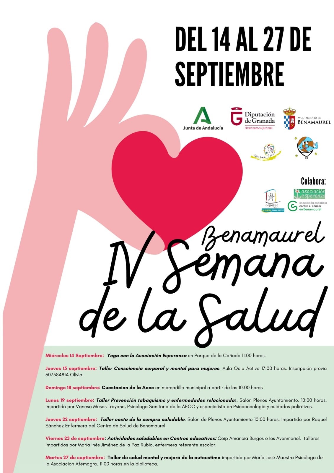 Cartel Semana de la Salud Benamaurel 2022