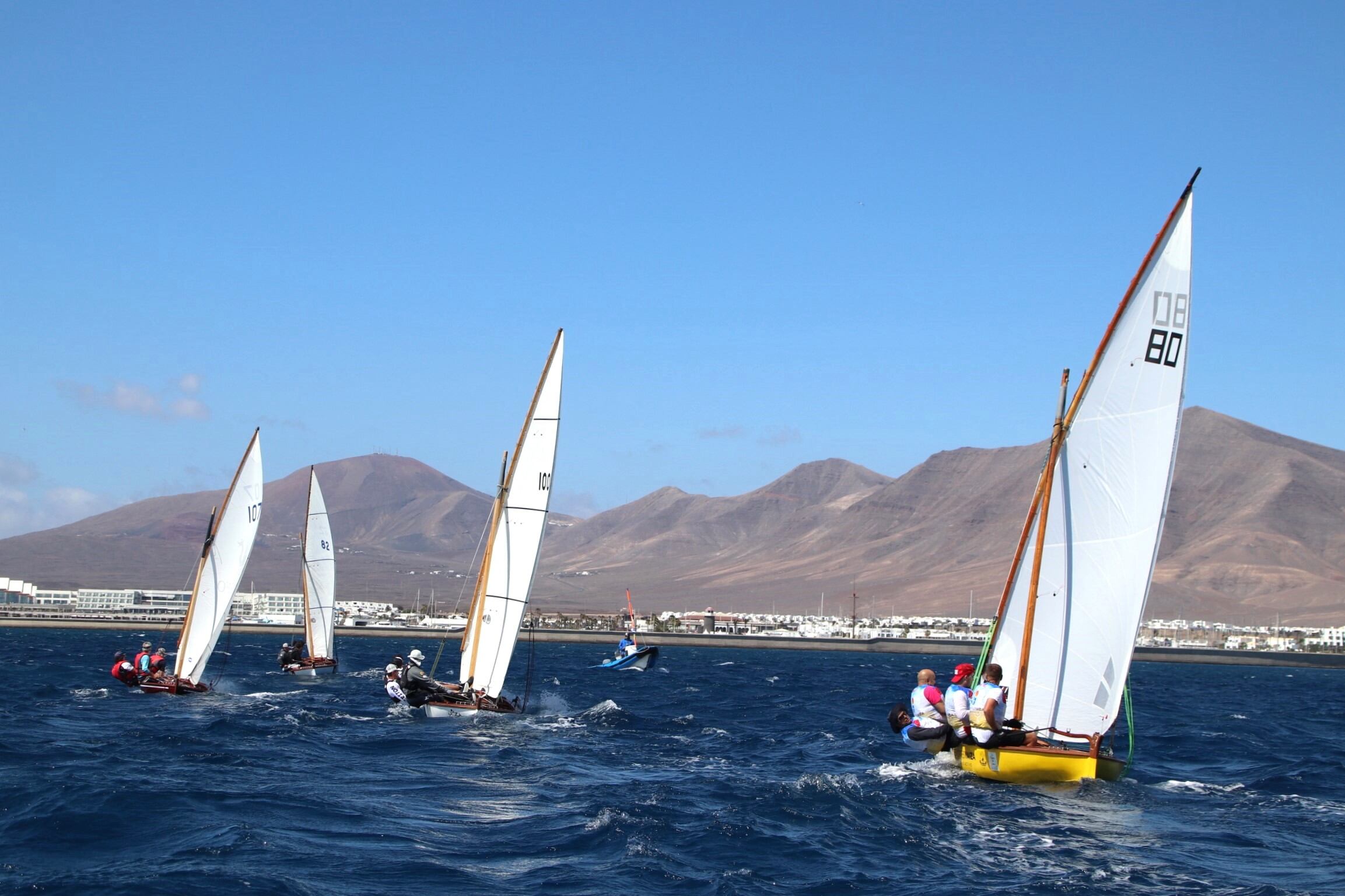 Participantes en la Copa Vela Latina del Sur de Lanzarote.