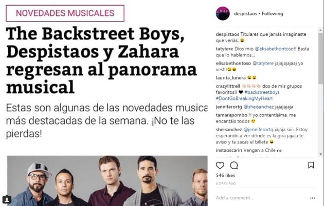 El grupo bromeaba en redes sociales por algunos titulares de los últimos días.