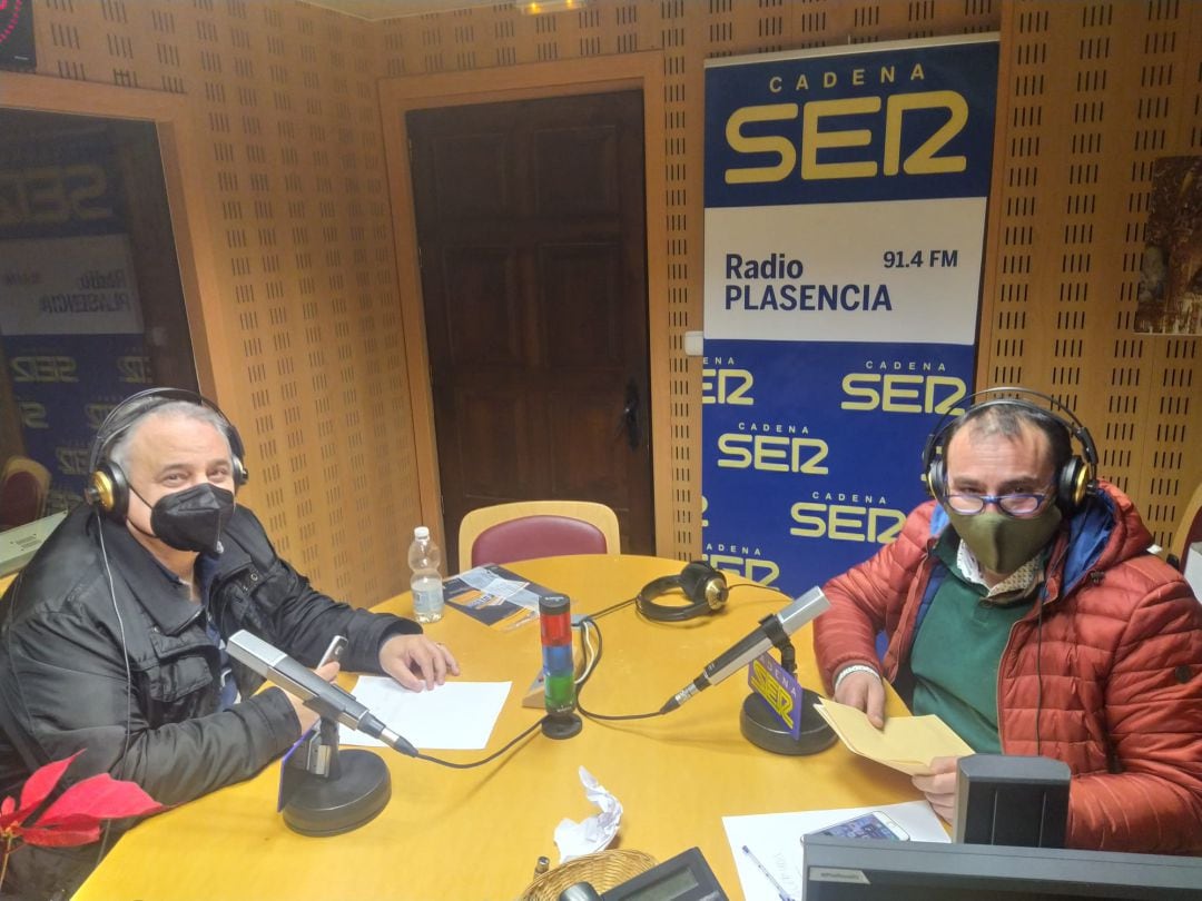 Antonio y fernando en los estudios de SER Norte de Extremadura