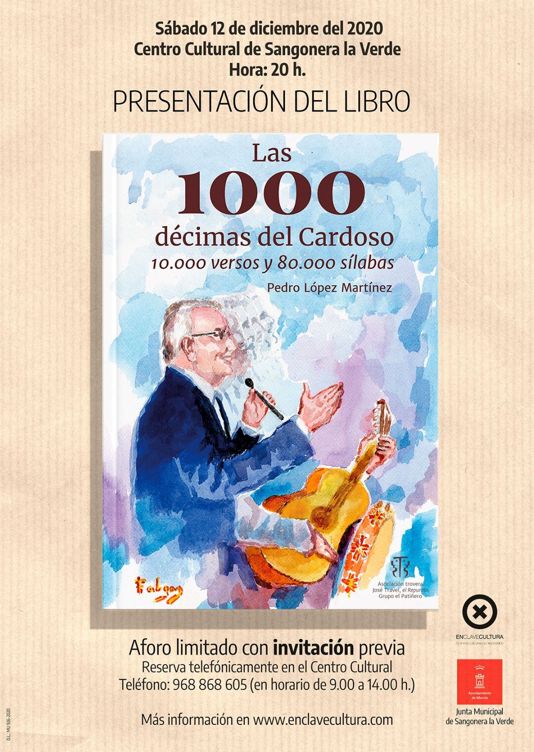 Cartel anunciador de la presentación del libro